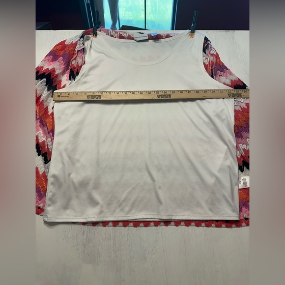 Alfred Dunner Women’s Size L Multicolor Chevron Knit Twinset Top Tank Cardigan - Picture 8 of 10